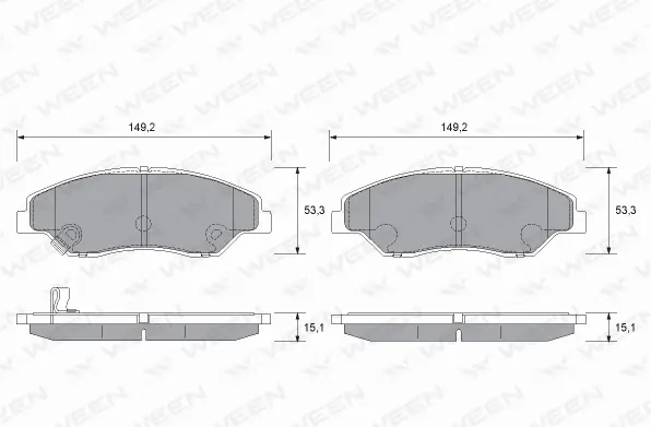 Brake Pad Set, disc brake (151-1159)