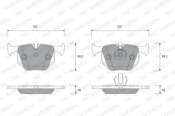 Brake Pad Set, disc brake (151-1923)