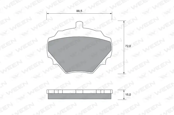Brake Pad Set, disc brake (151-1526)