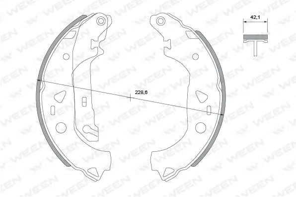 Brake Shoe Set (152-2009)