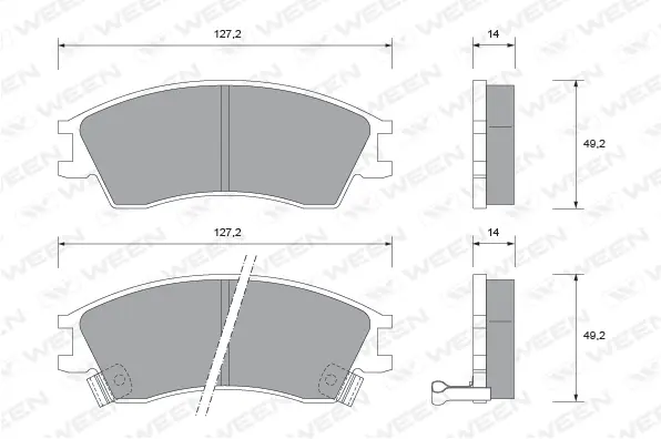 Brake Pad Set, disc brake (151-1541)