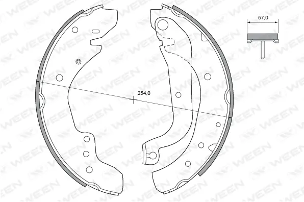 Brake Shoe Set (152-2148)