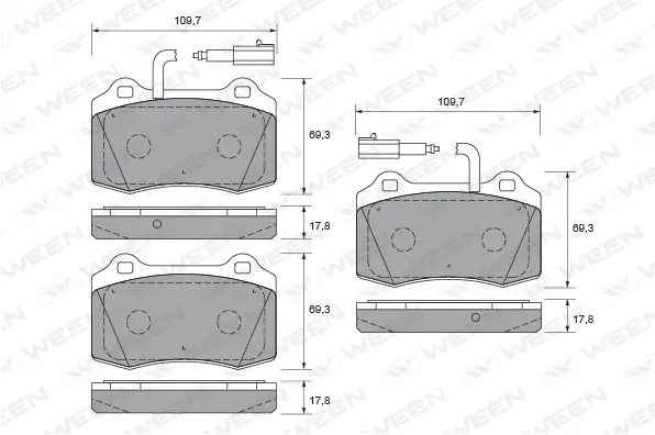 Brake Pad Set, disc brake (151-1918)