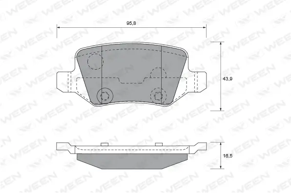 Brake Pad Set, disc brake (151-1896)