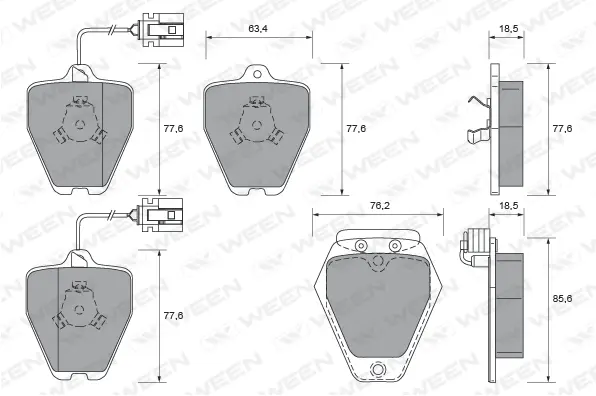 Brake Pad Set, disc brake (151-1687)