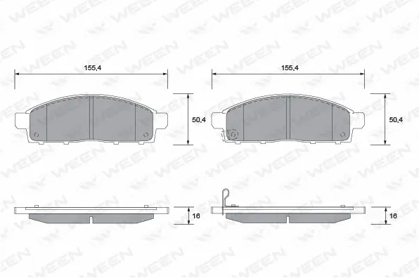 Brake Pad Set, disc brake (151-2592)