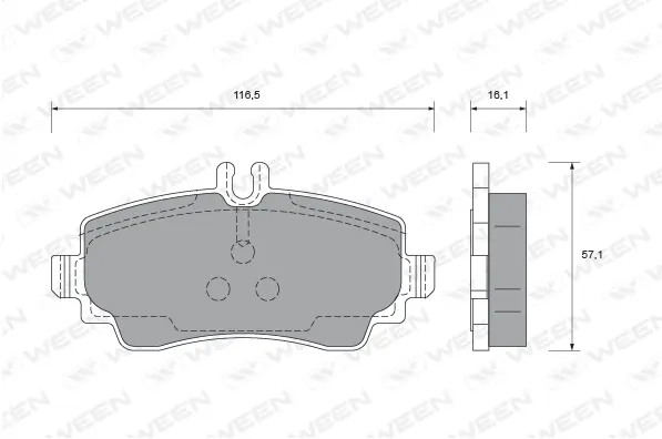 Brake Pad Set, disc brake (151-1774)