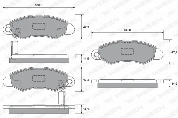 Brake Pad Set, disc brake (151-2207)