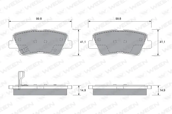 Brake Pad Set, disc brake (151-2567)