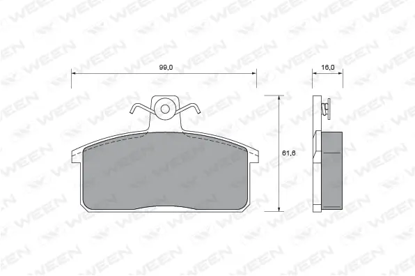 Brake Pad Set, disc brake (151-1688)