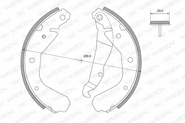 Brake Shoe Set (152-2208)