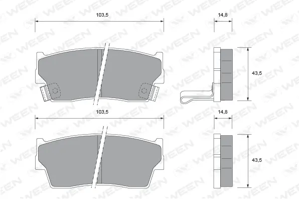 Brake Pad Set, disc brake (151-1486)