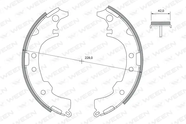 Brake Shoe Set (152-2425)