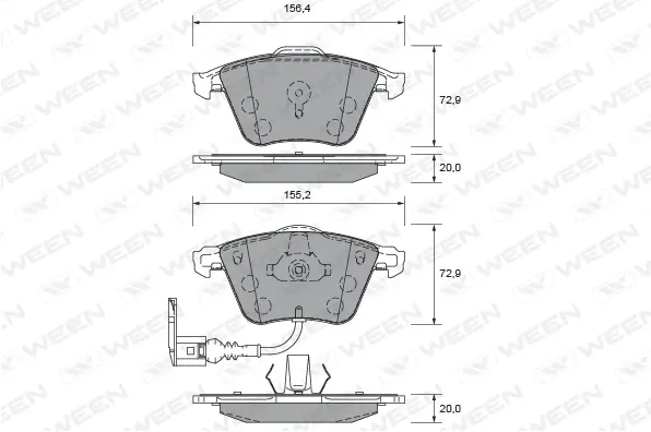 Brake Pad Set, disc brake (151-2628)