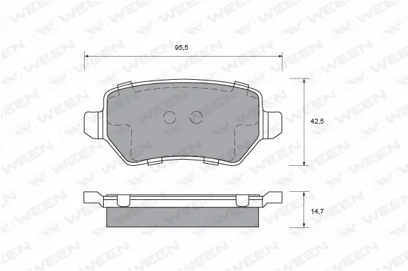 Brake Pad Set, disc brake (151-0005)