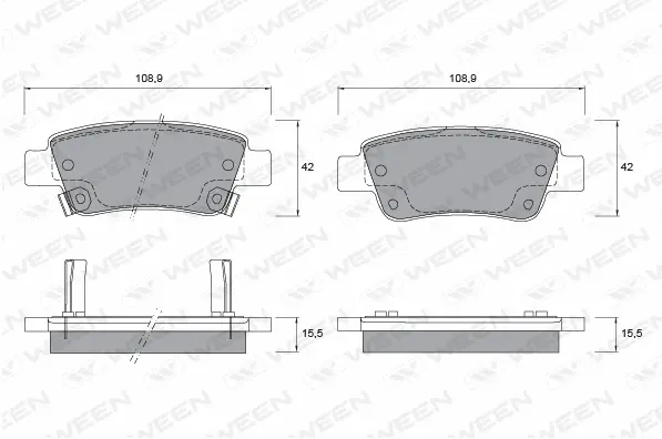 Brake Pad Set, disc brake (151-2585)