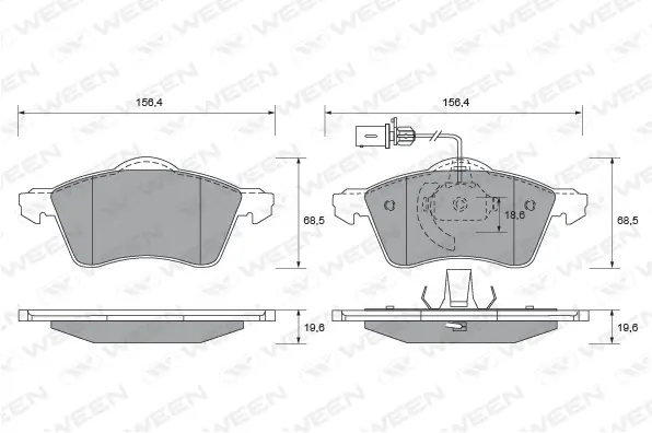 Brake Pad Set, disc brake (151-1835)