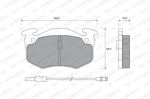 Brake Pad Set, disc brake (151-1654)