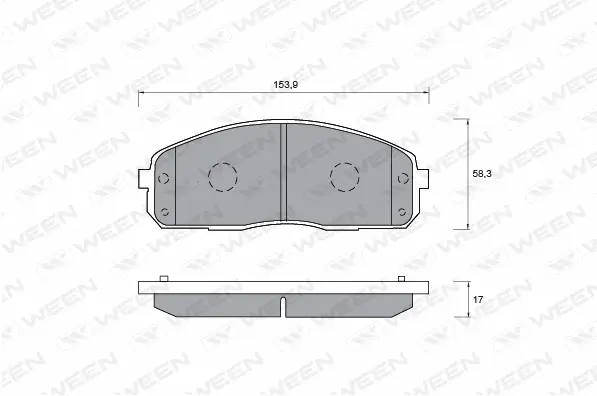 Brake Pad Set, disc brake (151-1175)