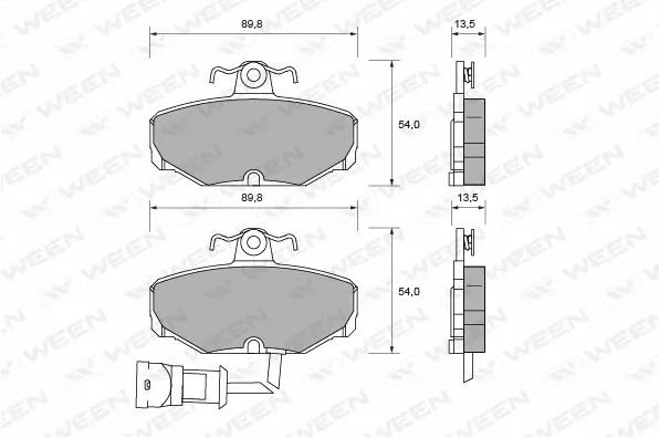 Brake Pad Set, disc brake (151-1013)