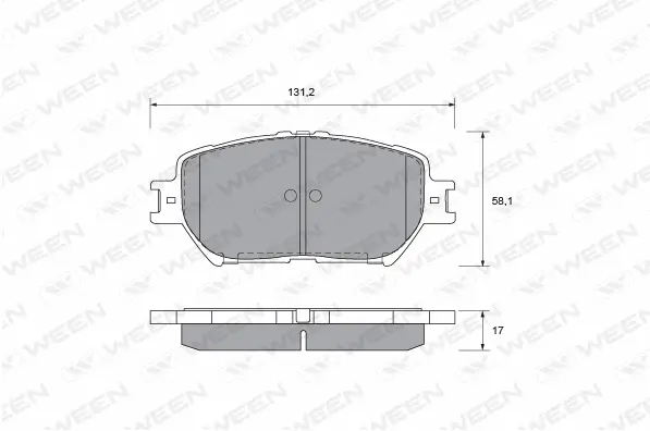 Brake Pad Set, disc brake (151-0016)