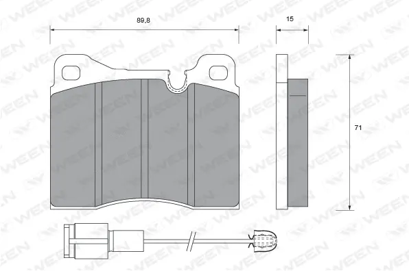 Brake Pad Set, disc brake (151-2077)