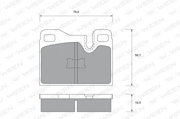Brake Pad Set, disc brake (151-2121)
