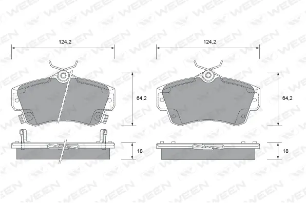 Brake Pad Set, disc brake (151-2493)