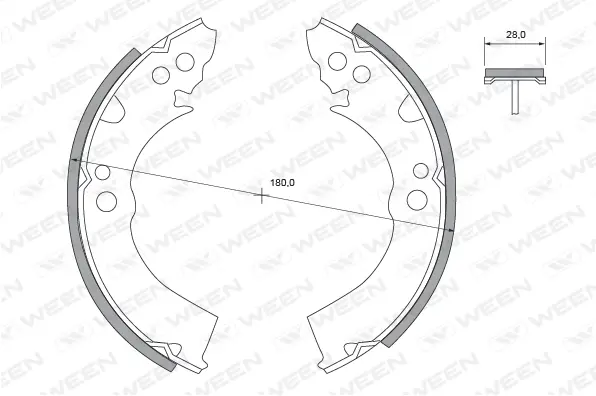 Brake Shoe Set (152-2268)