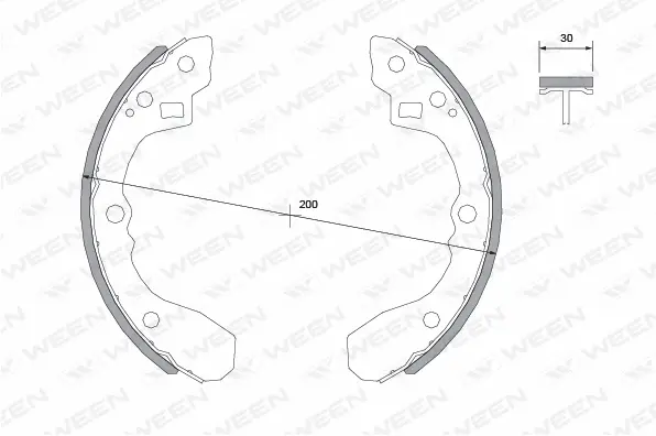 Brake Shoe Set (152-2461)
