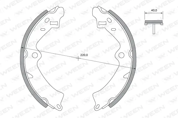 Brake Shoe Set (152-2325)