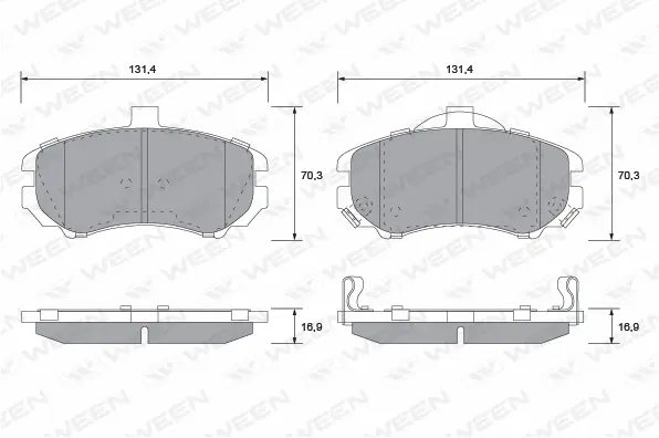 Brake Pad Set, disc brake (151-1121)
