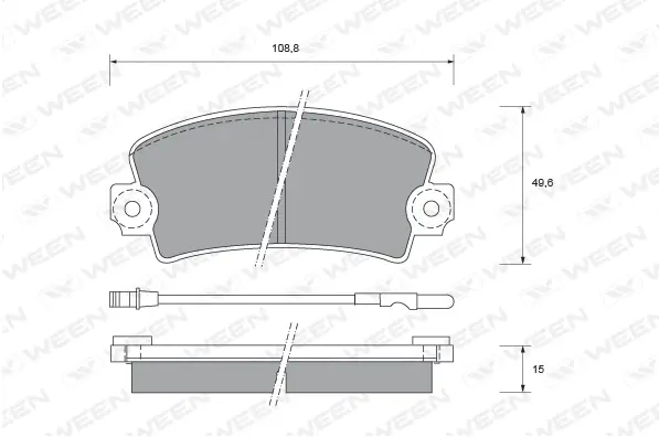 Brake Pad Set, disc brake (151-1779)