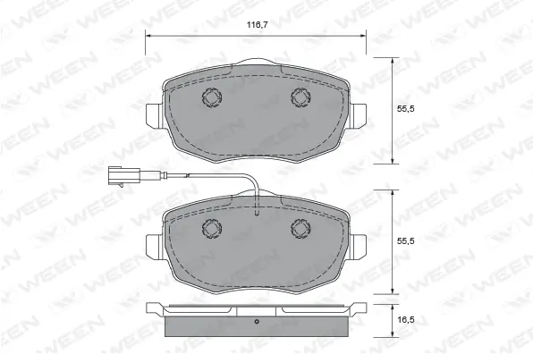 Brake Pad Set, disc brake (151-2641)