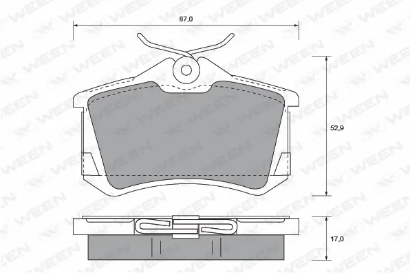 Brake Pad Set, disc brake (151-1248)