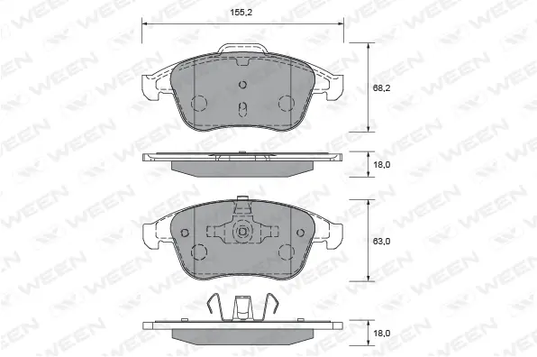 Brake Pad Set, disc brake (151-2698)