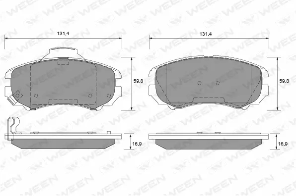 Brake Pad Set, disc brake (151-1118)