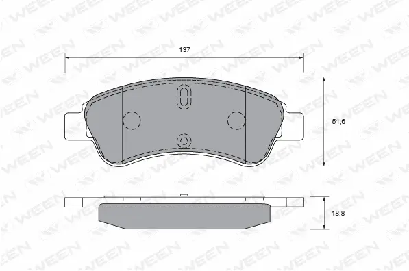 Brake Pad Set, disc brake (151-1279)