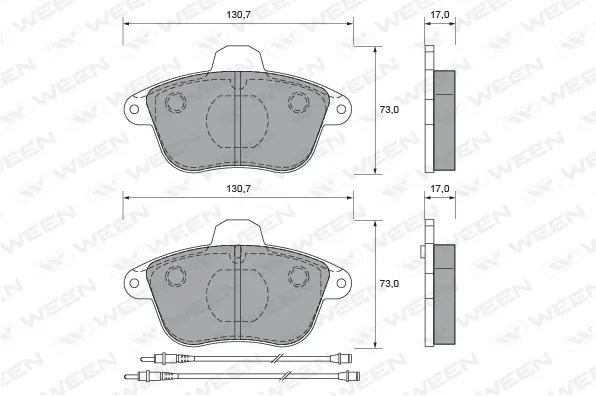 Brake Pad Set, disc brake (151-1625)