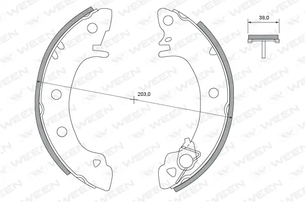 Brake Shoe Set (152-2342)