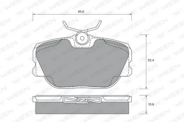 Brake Pad Set, disc brake (151-2461)