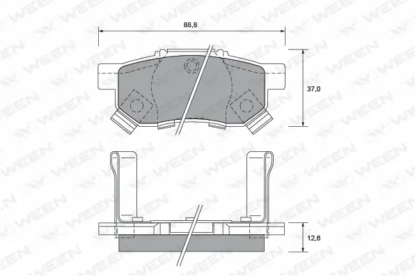 Brake Pad Set, disc brake (151-2169)