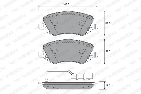 Brake Pad Set, disc brake (151-1903)