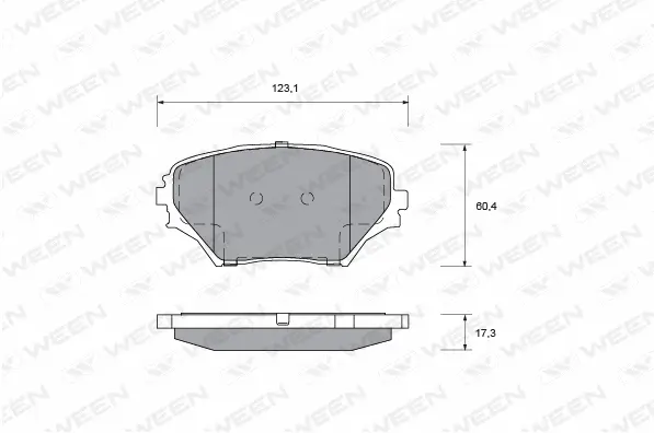Brake Pad Set, disc brake (151-2227)