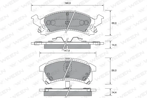 Brake Pad Set, disc brake (151-2401)