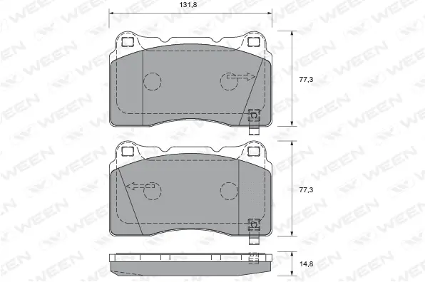 Brake Pad Set, disc brake (151-2312)