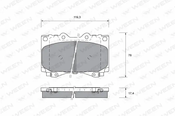 Brake Pad Set, disc brake (151-2191)