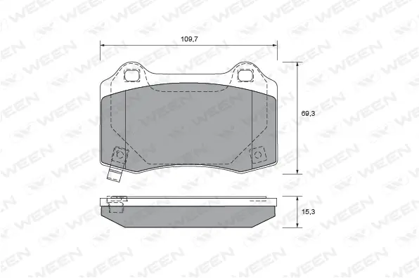 Brake Pad Set, disc brake (151-2728)
