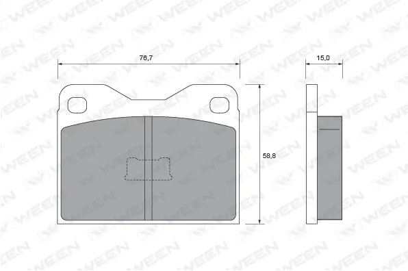 Brake Pad Set, disc brake (151-1968)