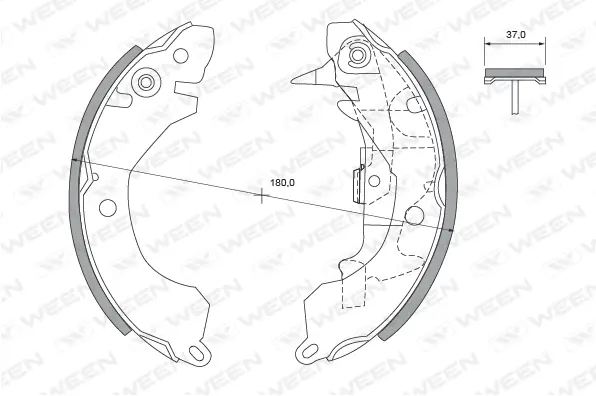 Brake Shoe Set (152-2308)